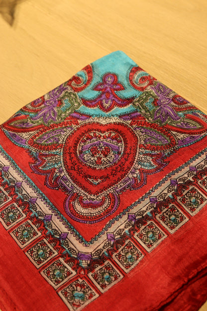PAÑUELO SEDA ROJO