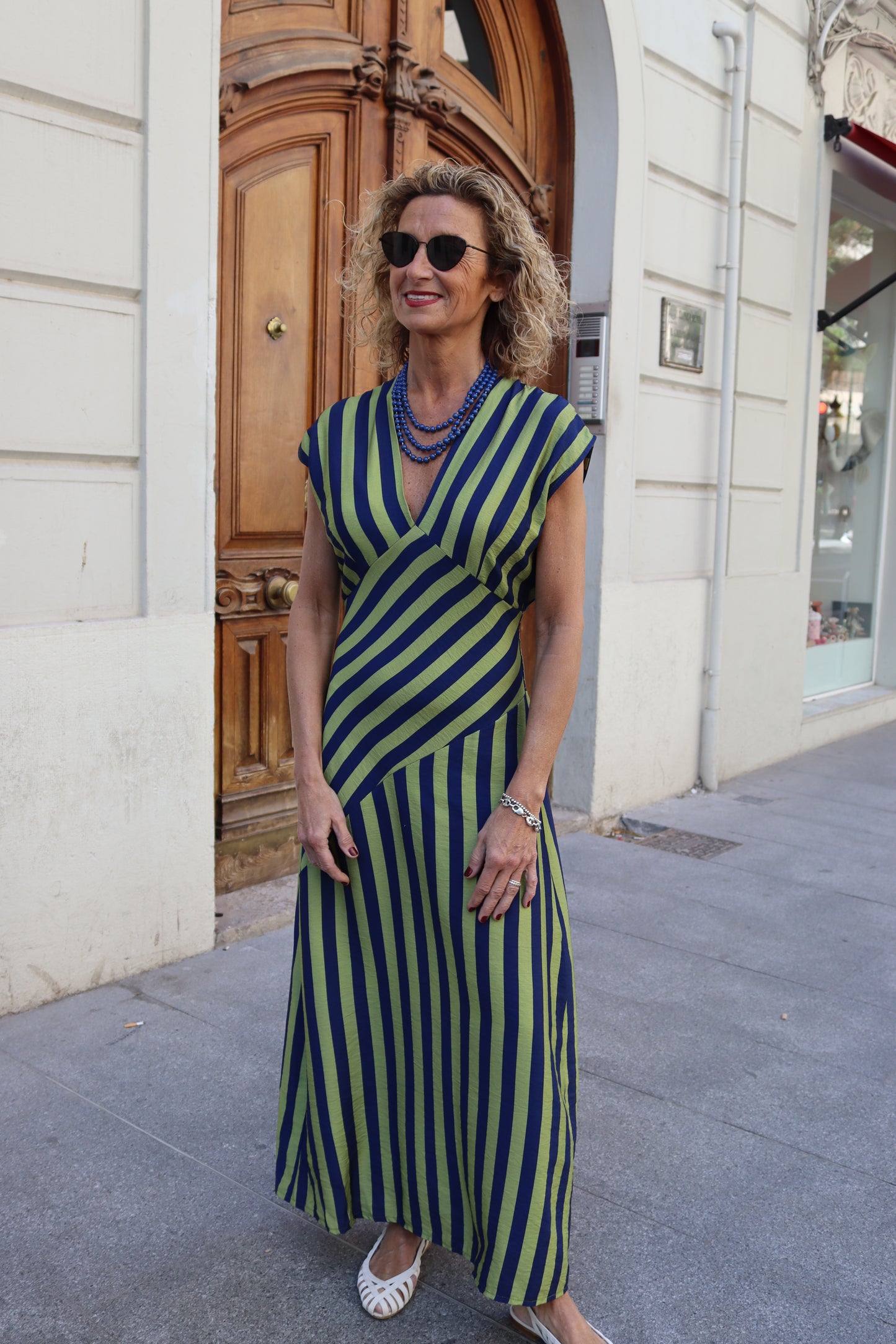VESTIDO RAYAS AZUL