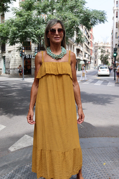 VESTIDO LUNA MOSTAZA