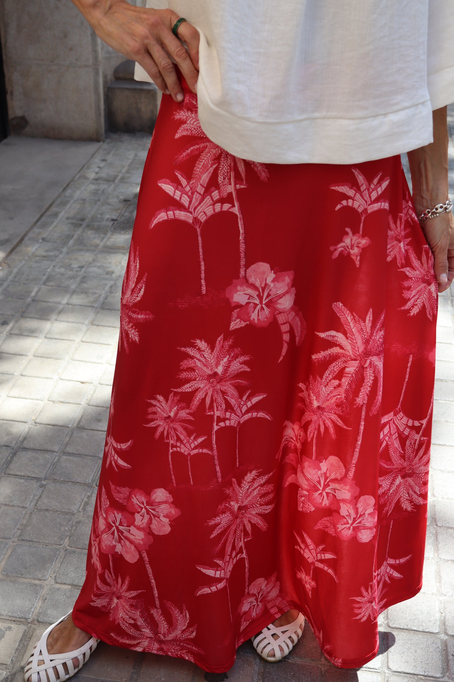 FALDA PALERMO ROJA