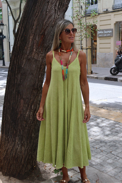 VESTIDO MONI VERDE PISTACHO