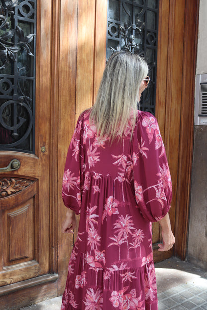VESTIDO PALERMO ABULLONADO BUGANVILLA