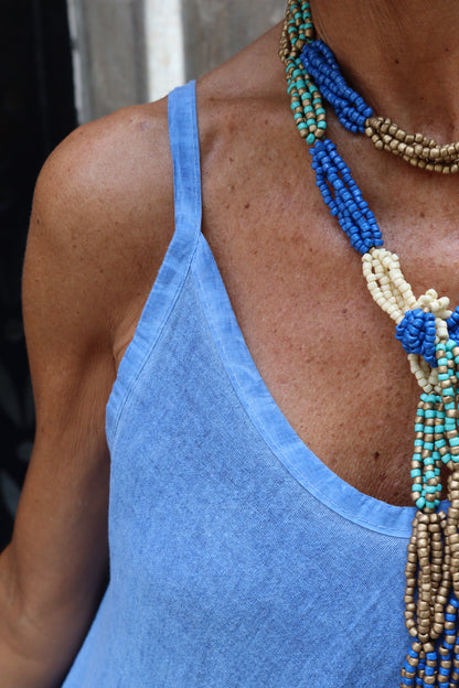 VESTIDO MONI AZUL PARIS