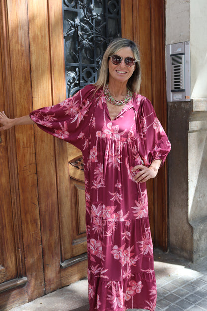 VESTIDO PALERMO ABULLONADO BUGANVILLA
