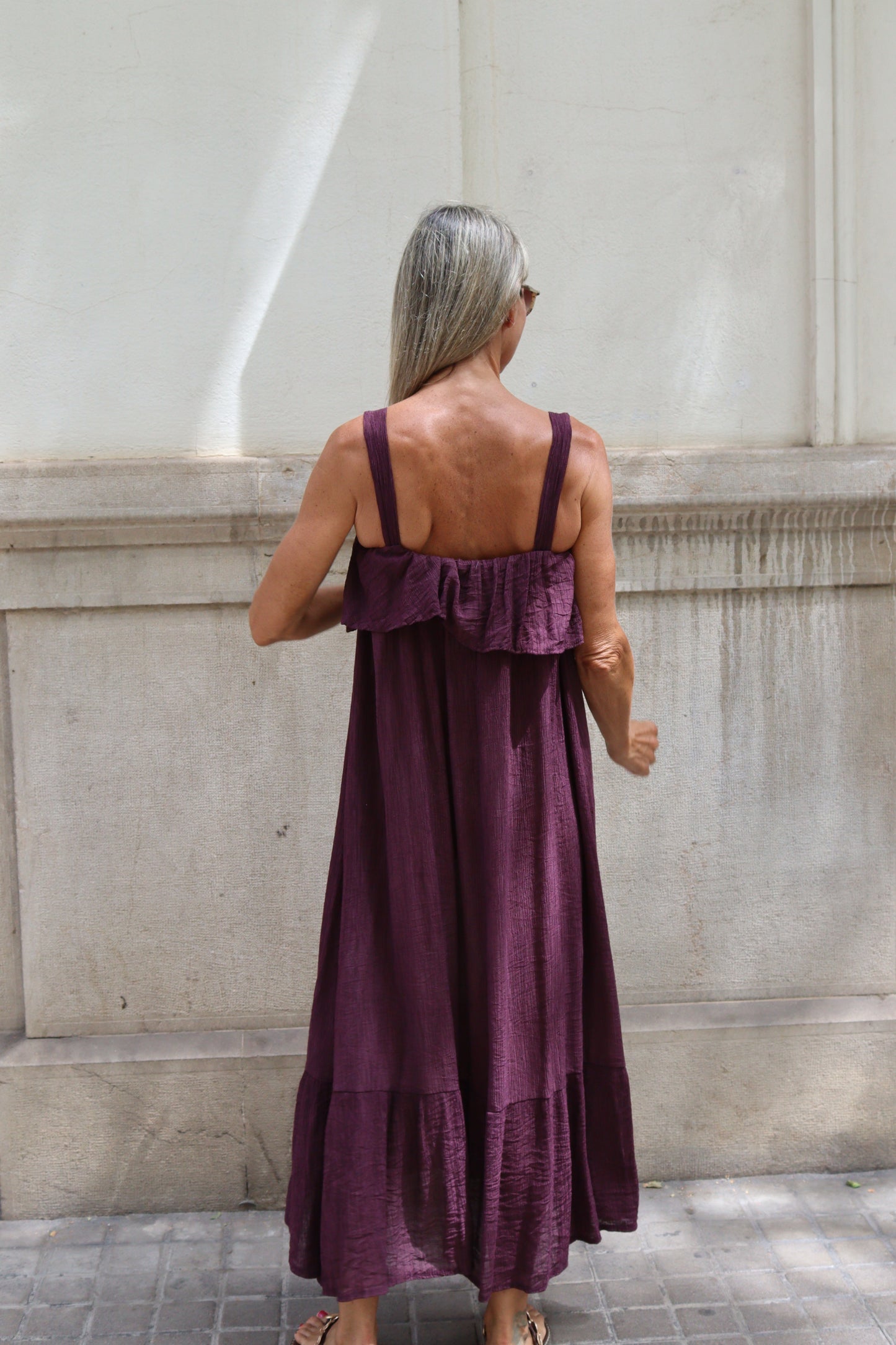 VESTIDO LUNA BERENJENA