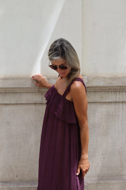 VESTIDO LUNA BERENJENA