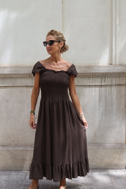 VESTIDO CLARA CHOCOLATE