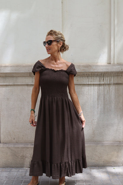VESTIDO CLARA CHOCOLATE