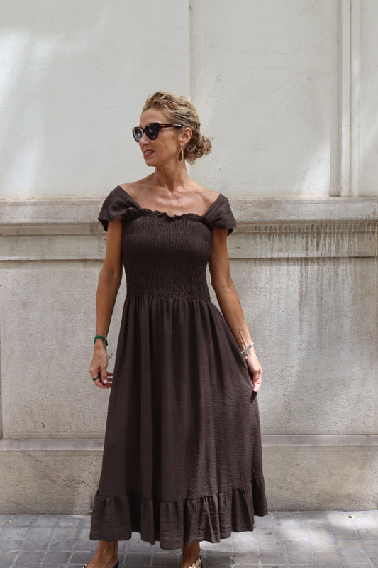 VESTIDO CLARA CHOCOLATE