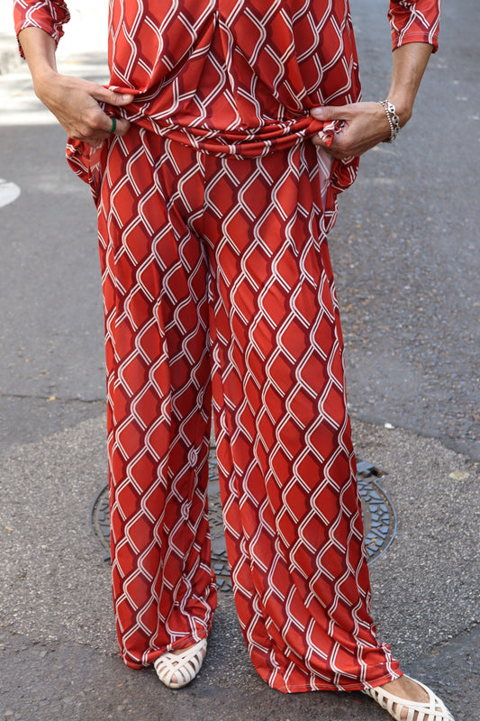 PANTALÓN RECTO CAPRI CORAL