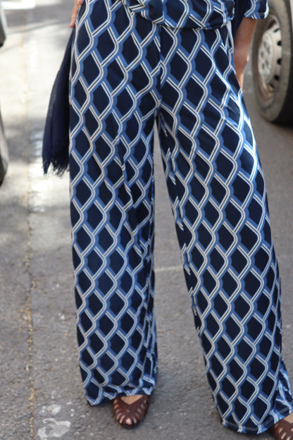 PANTALÓN RECTO CAPRI MARINO