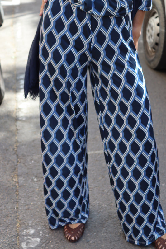 PANTALÓN RECTO CAPRI MARINO