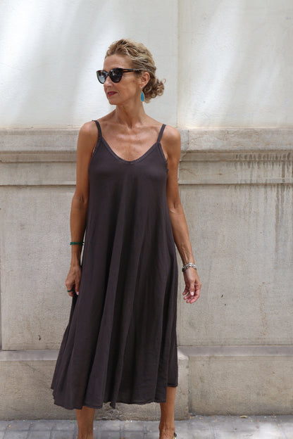 VESTIDO MONI MARRÓN