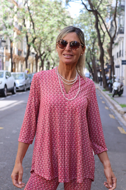 BLUSA MENORCA FRESA