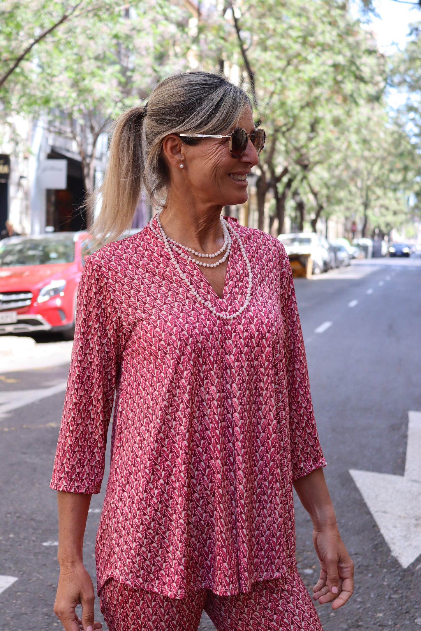 BLUSA MENORCA FRESA