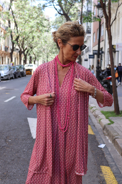 KIMONO MENORCA FRESA