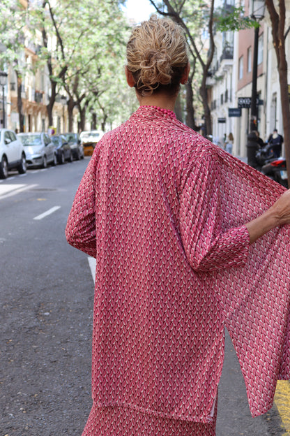 KIMONO MENORCA FRESA