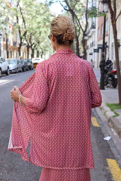 KIMONO MENORCA FRESA