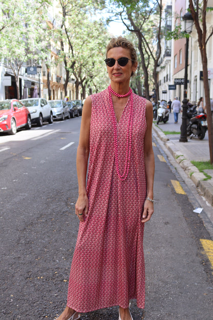 VESTIDO MENORCA FRESA