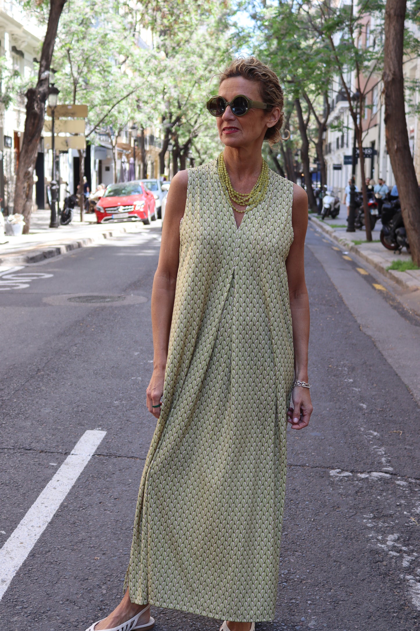 VESTIDO MENORCA PISTACHO