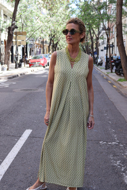 VESTIDO MENORCA PISTACHO