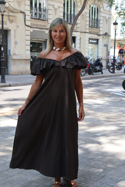 VESTIDO NELA CHOCOLATE