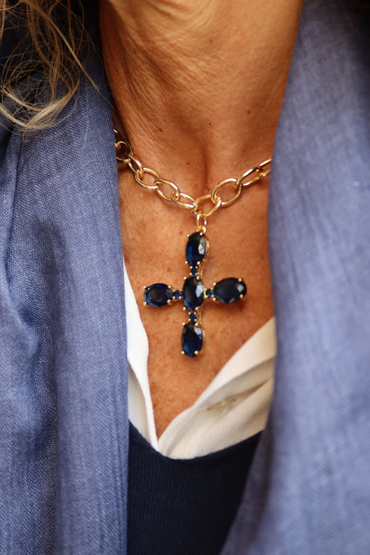 GARGANTILLA CRUZ AZUL