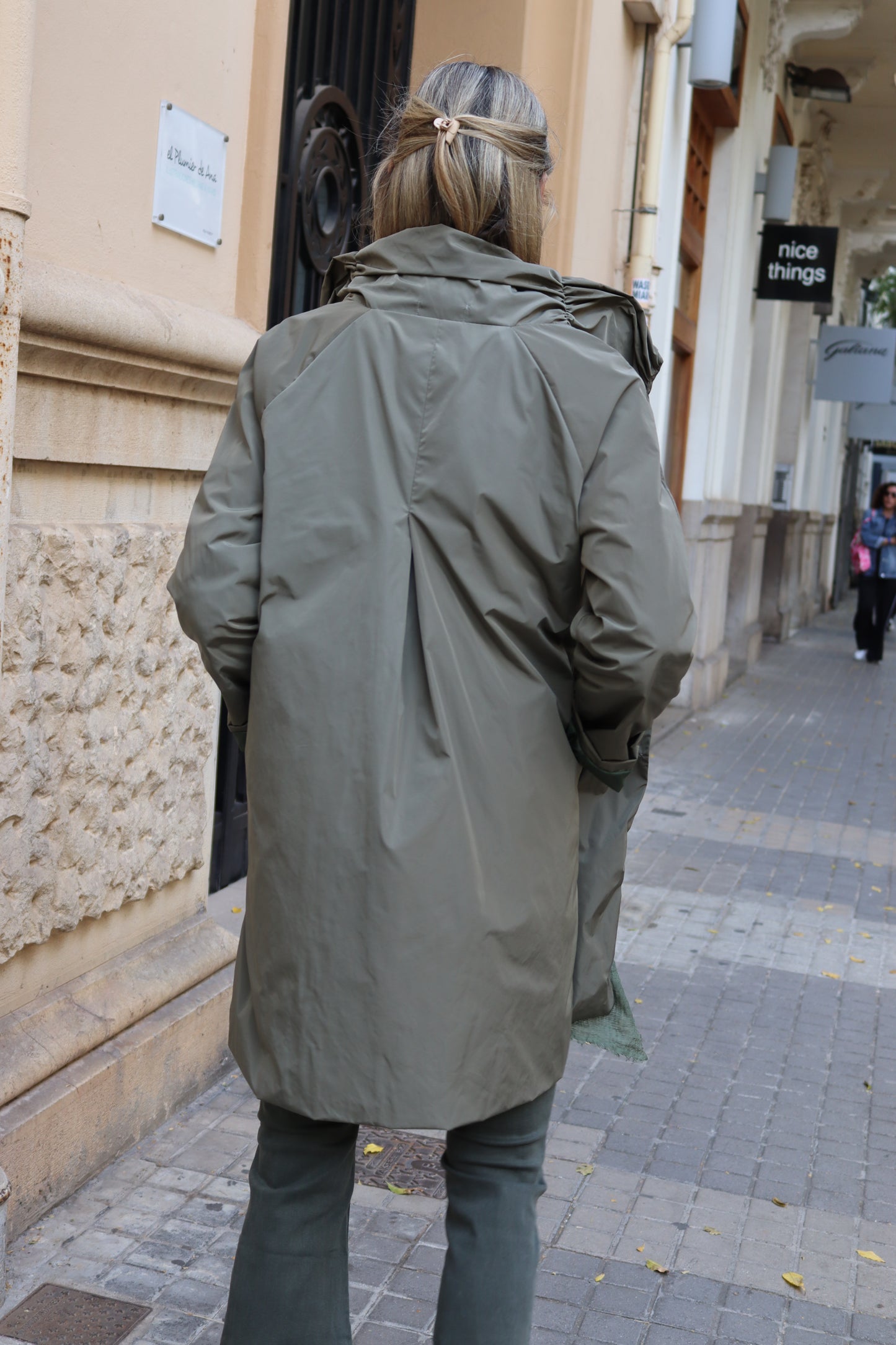 GABARDINA LARGA VERDE