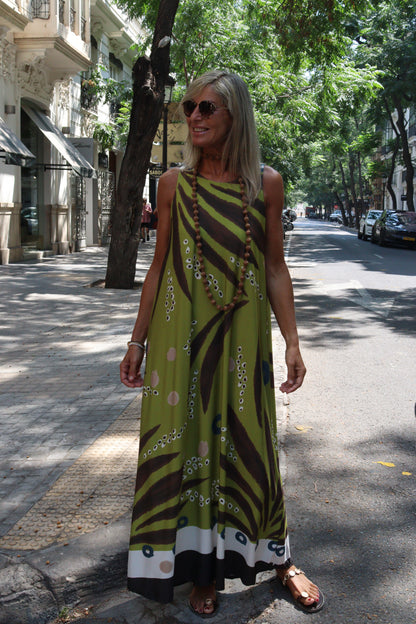 VESTIDO MADAGASCAR PISTACHO