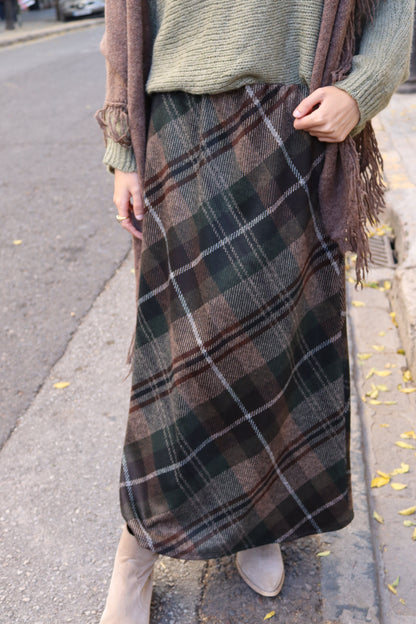FALDA ESCOCESA VERDE