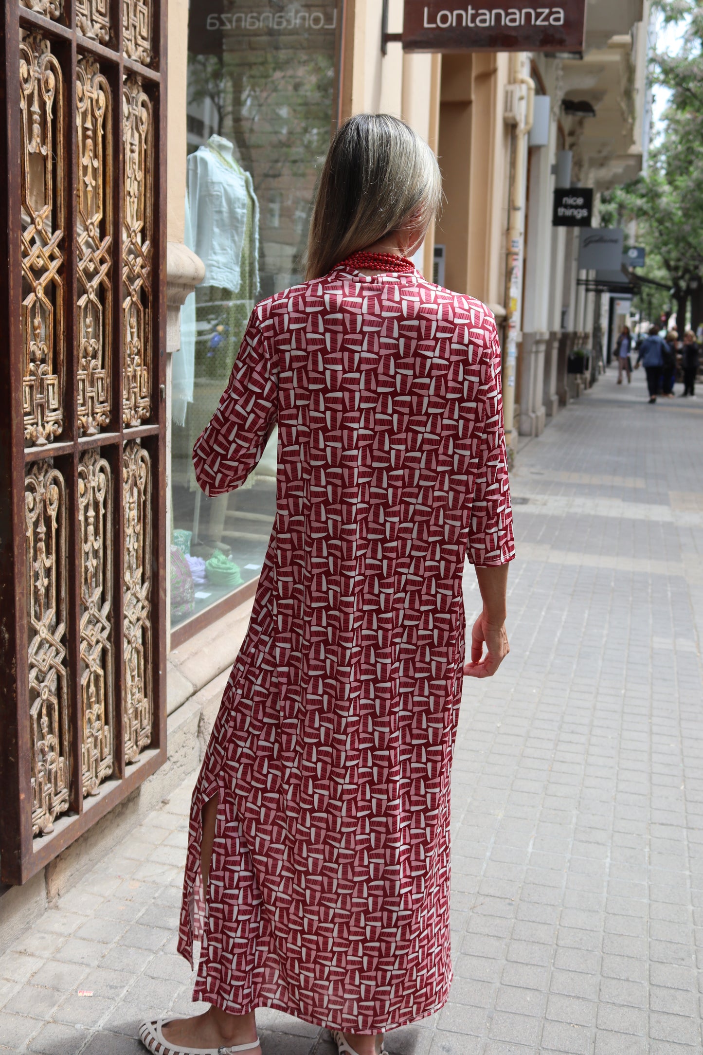 VESTIDO PETRA ROJO CORAL