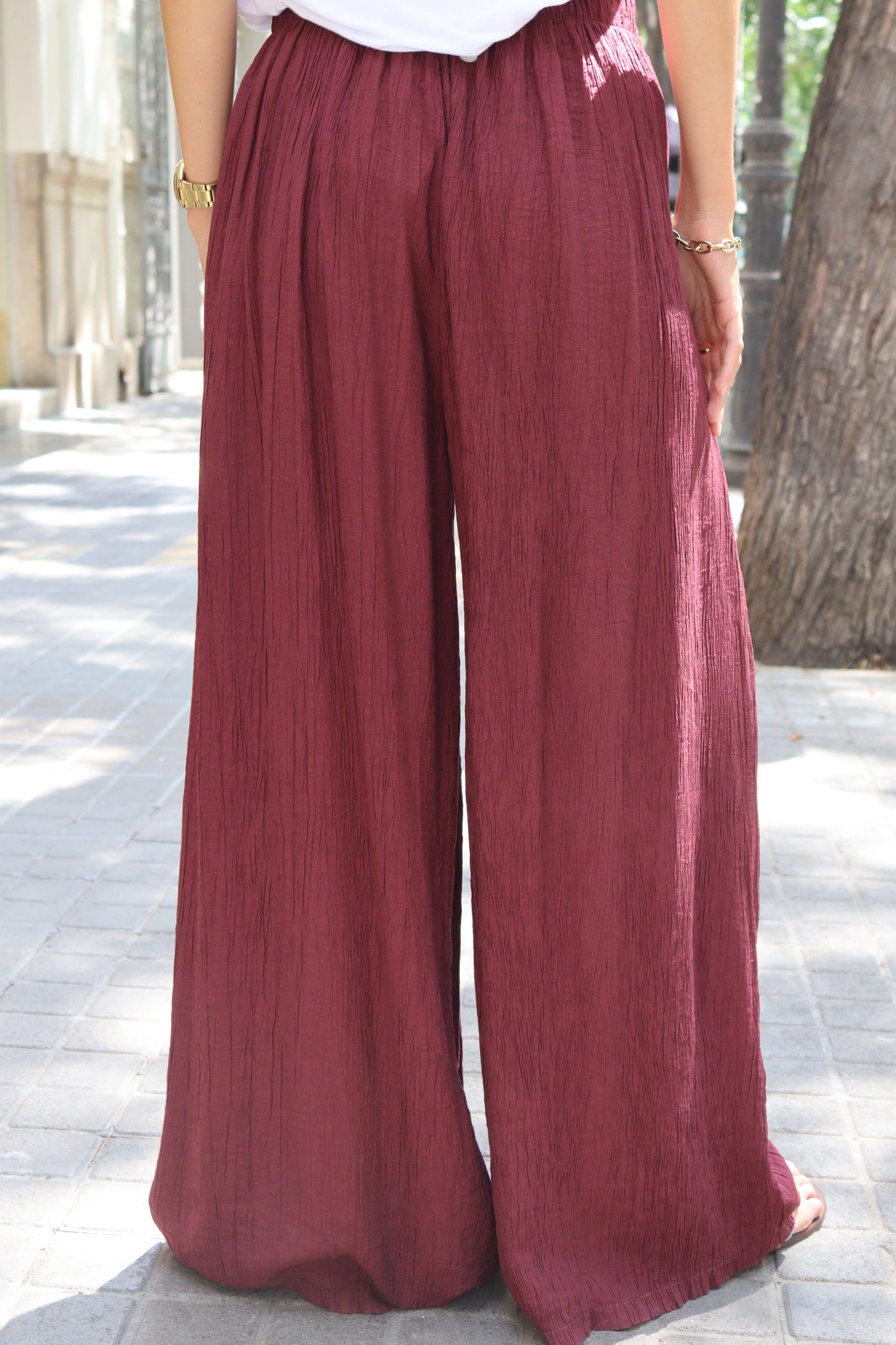 PANTALÓN BAMBULA GRANATE