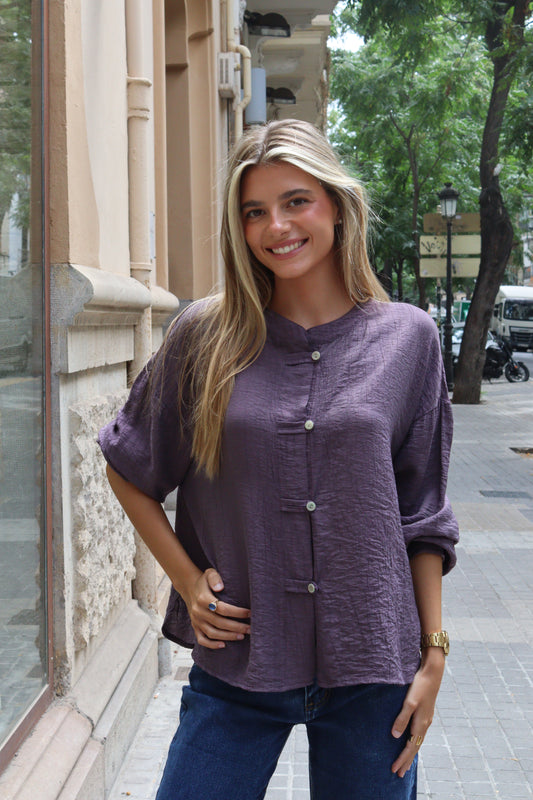 CAMISA JAPONESA LILA