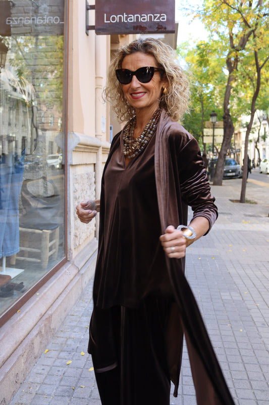 KIMONO TERCIOPLEO MARRÓN