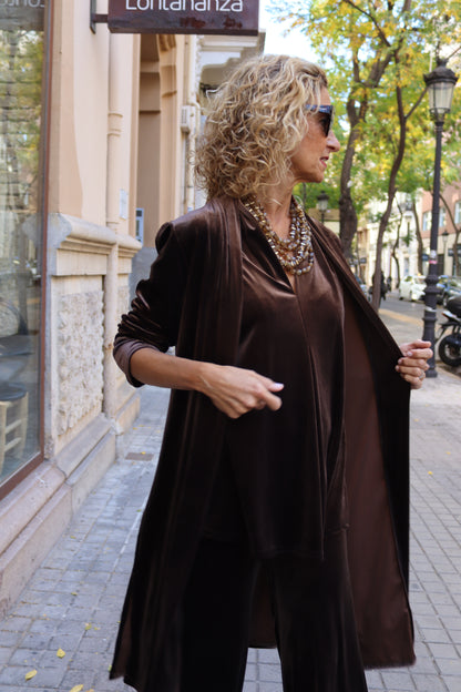 KIMONO TERCIOPLEO MARRÓN