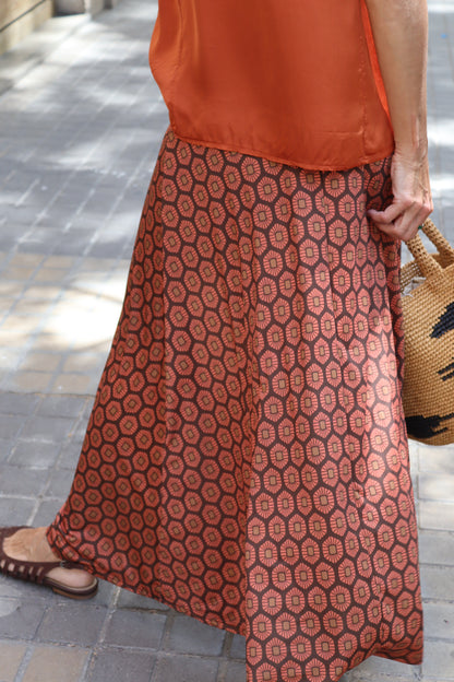 FALDA PILAR TERRACOTA