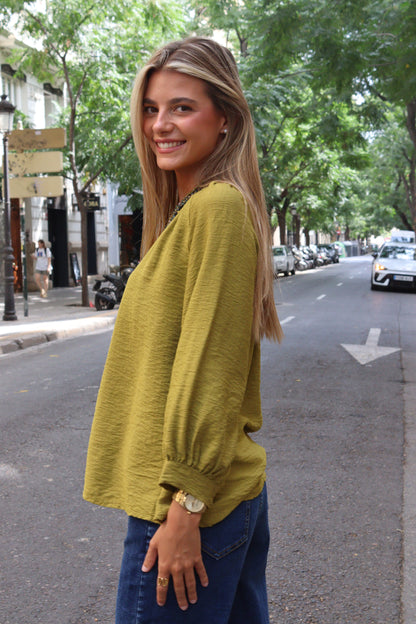 CAMISA LUISA PISTACHO