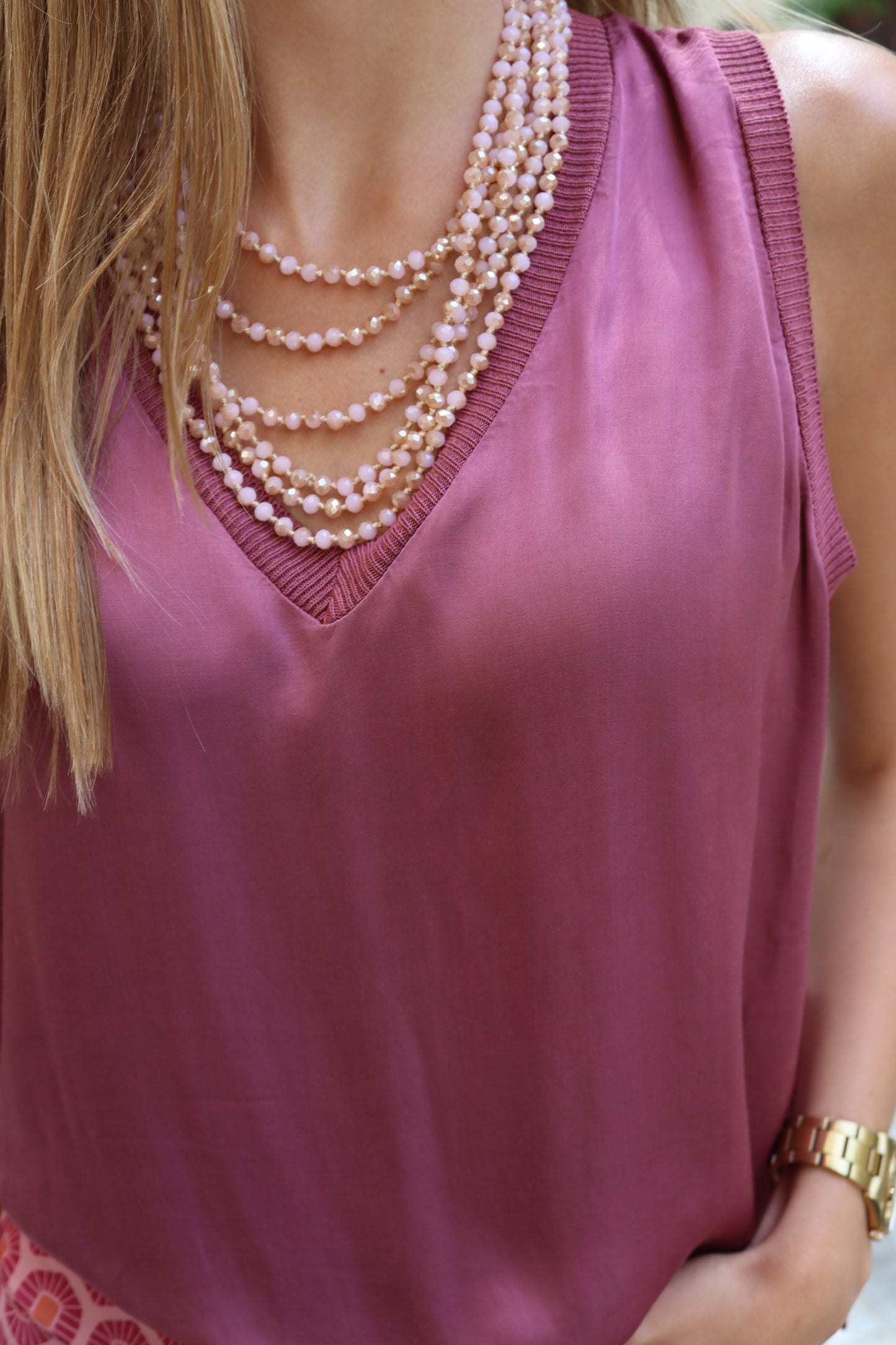 TOP RASO ROSA