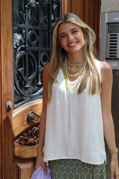 TOP RASO BLANCO
