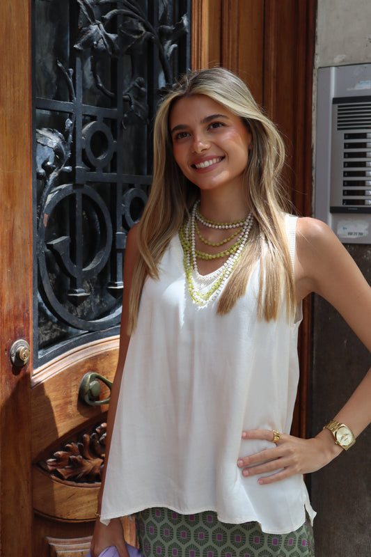 TOP RASO BLANCO