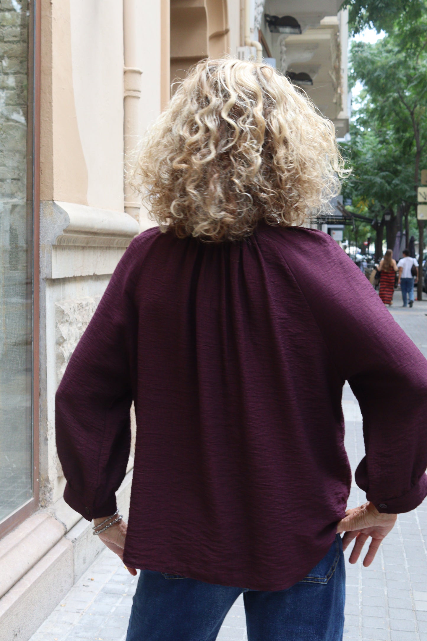 CAMISA LUISA BERENJENA