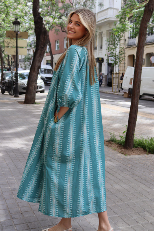 VESTIDO GELA TURQUESA
