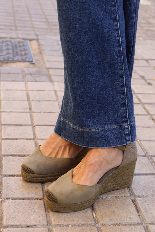 ALPARGATA CUÑA DALIA VERDE