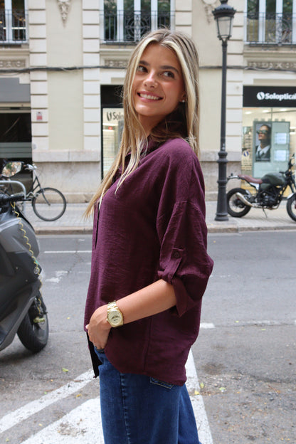 CAMISA JULIA BERENJENA
