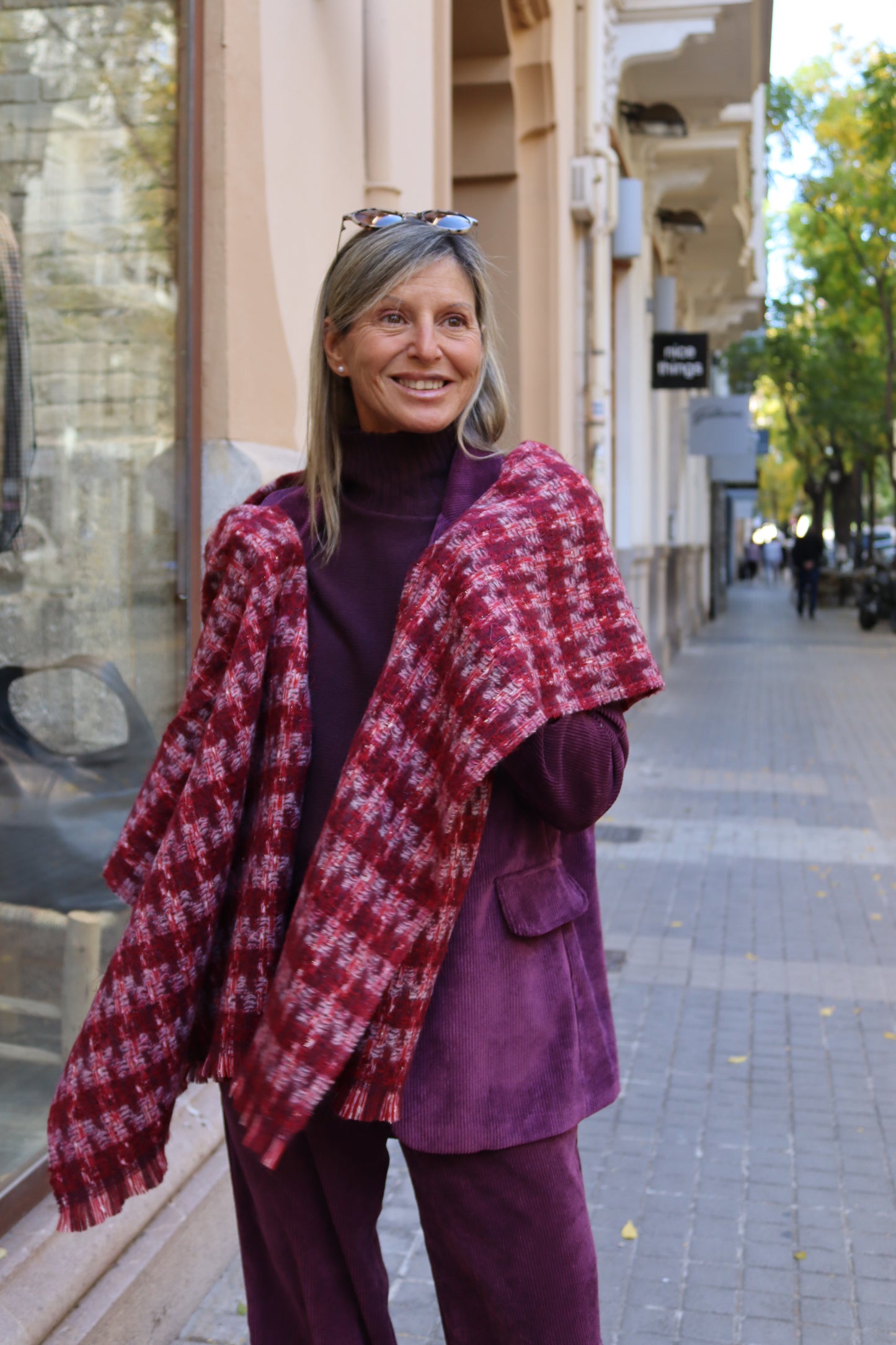 BUFANDA MARTA GRANATE