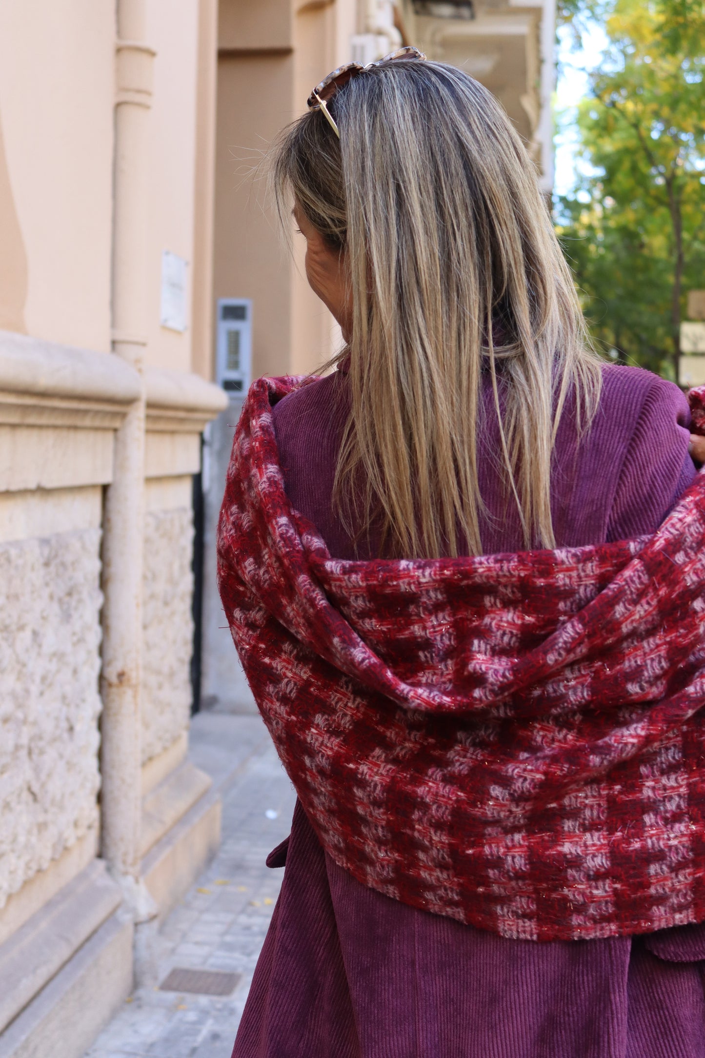 BUFANDA MARTA GRANATE