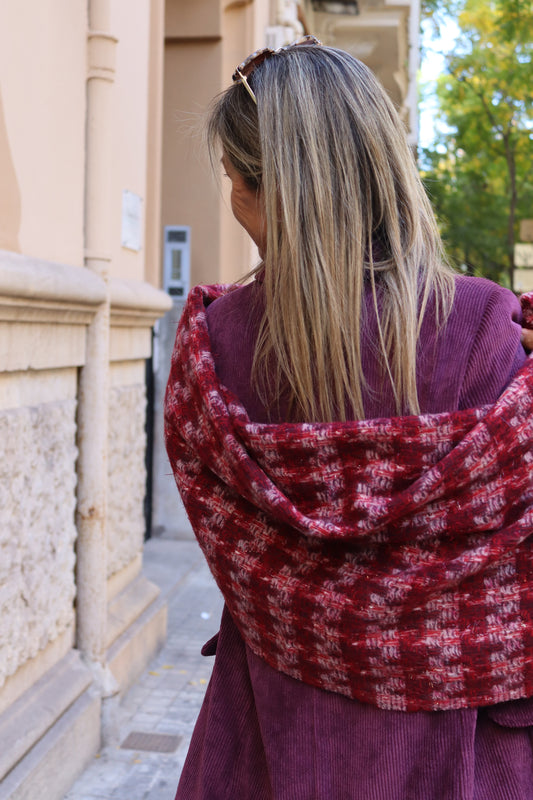 BUFANDA MARTA GRANATE