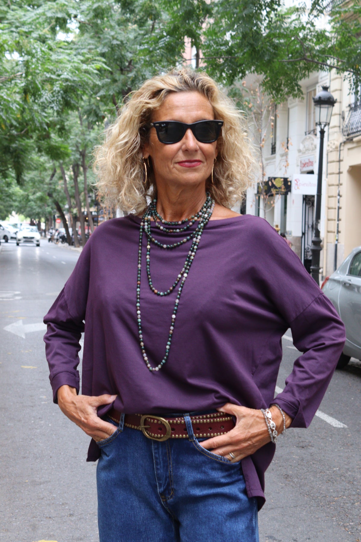 CAMISETA LUCIA BERENJENA