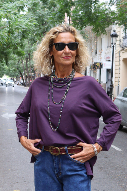 CAMISETA LUCIA BERENJENA