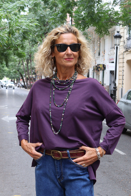 CAMISETA LUCIA BERENJENA